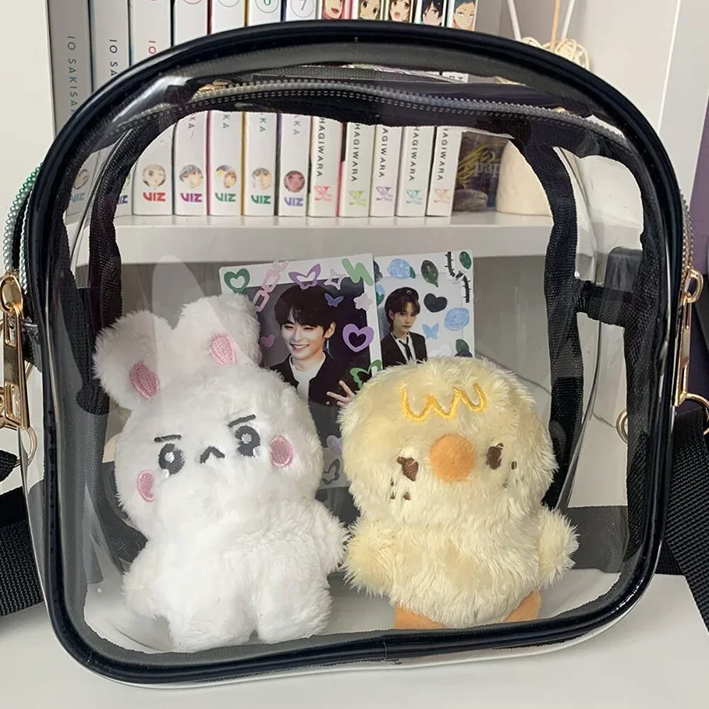 Clear black purse